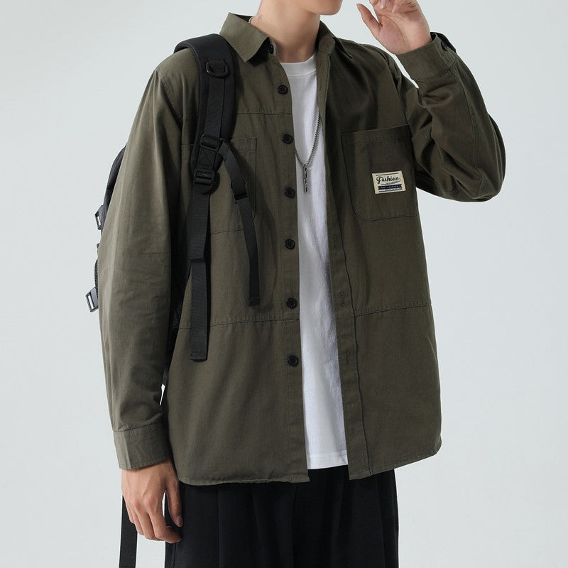 Cotton Men's Workwear Long-Sleeve Shirt