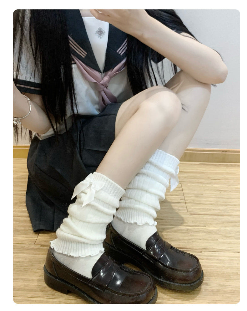 Harajuku-stil Hot Girl Jk Preppy-stil Kalvelange Rynkestrømper