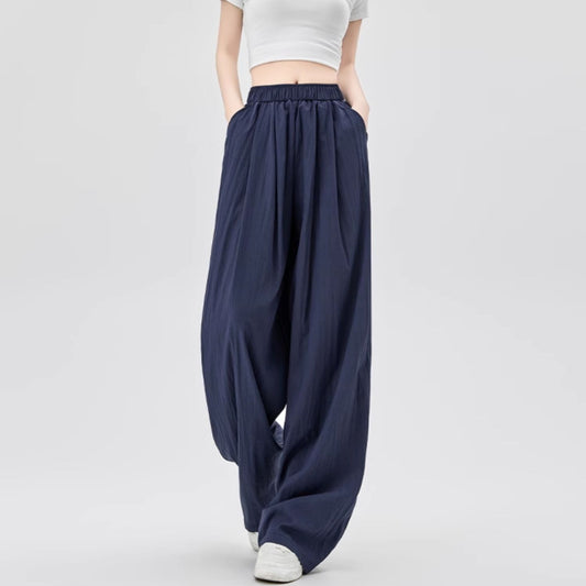 Women's Summer Thin High Waist Loose Casual Wide Leg Pants