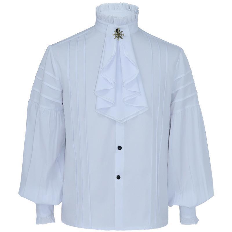 European Medieval Samurai Scarf Lantern Sleeve Shirt