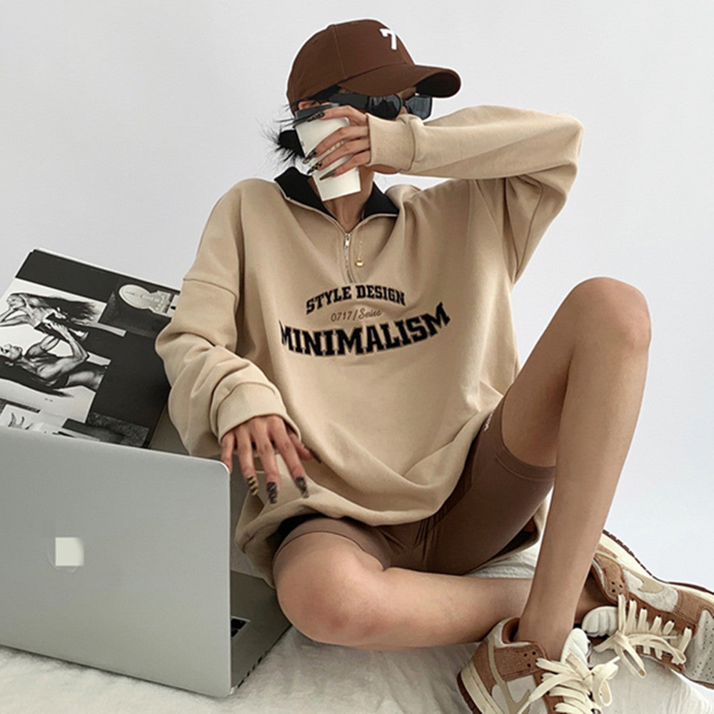 POLO Collar Sweater Women's Thin Loose And Slim