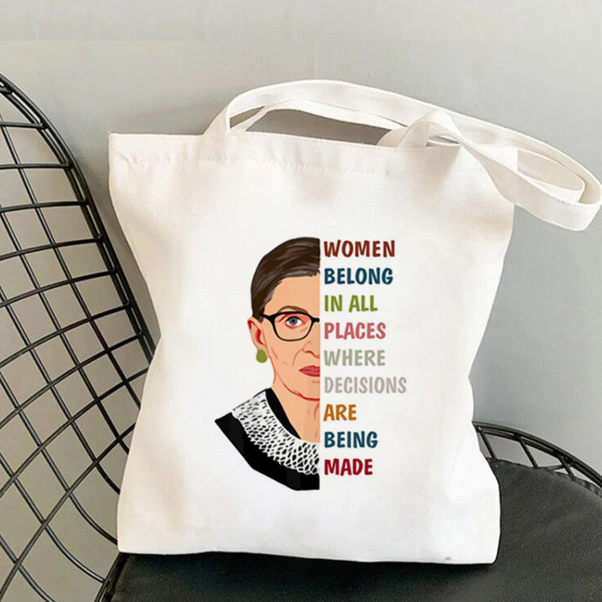 Judge Feminist Ginsburg Student Canvas Bag