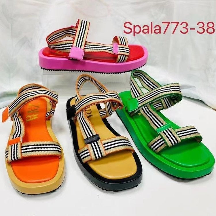 Velcro Ankle-strap Buckle Women's Open Toe Sandals