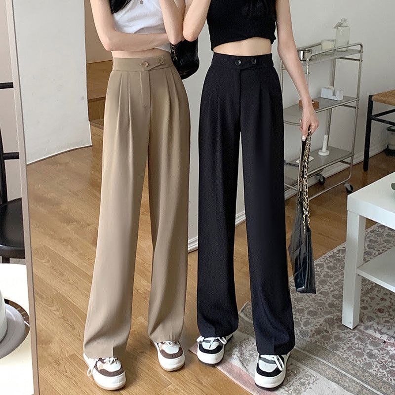 Women's Fashion Drape Loose Straight Pants