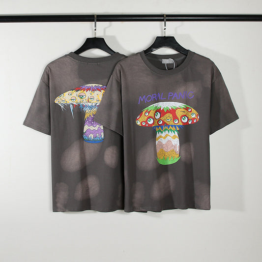 Hip-hop Doodle Mushroom Eye Print Leisure Loose