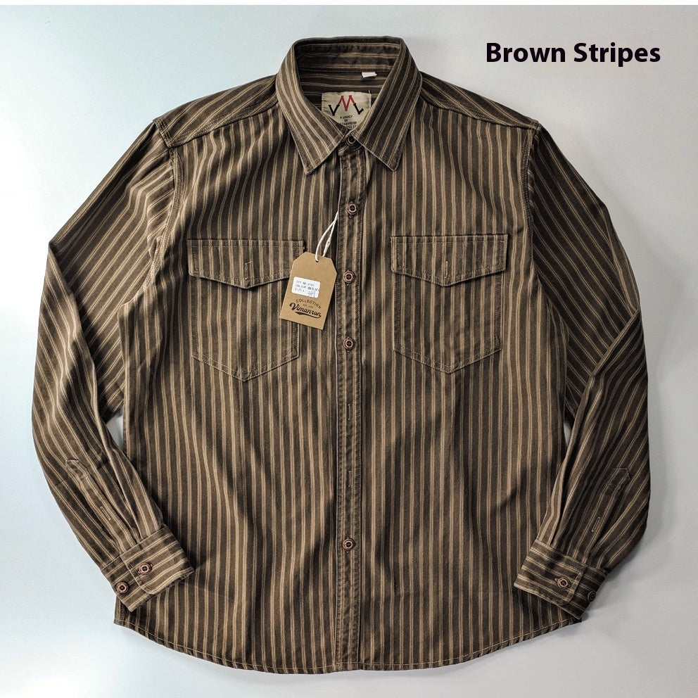 Men's Vintage Cotton Heavy Washed Casual Shirt