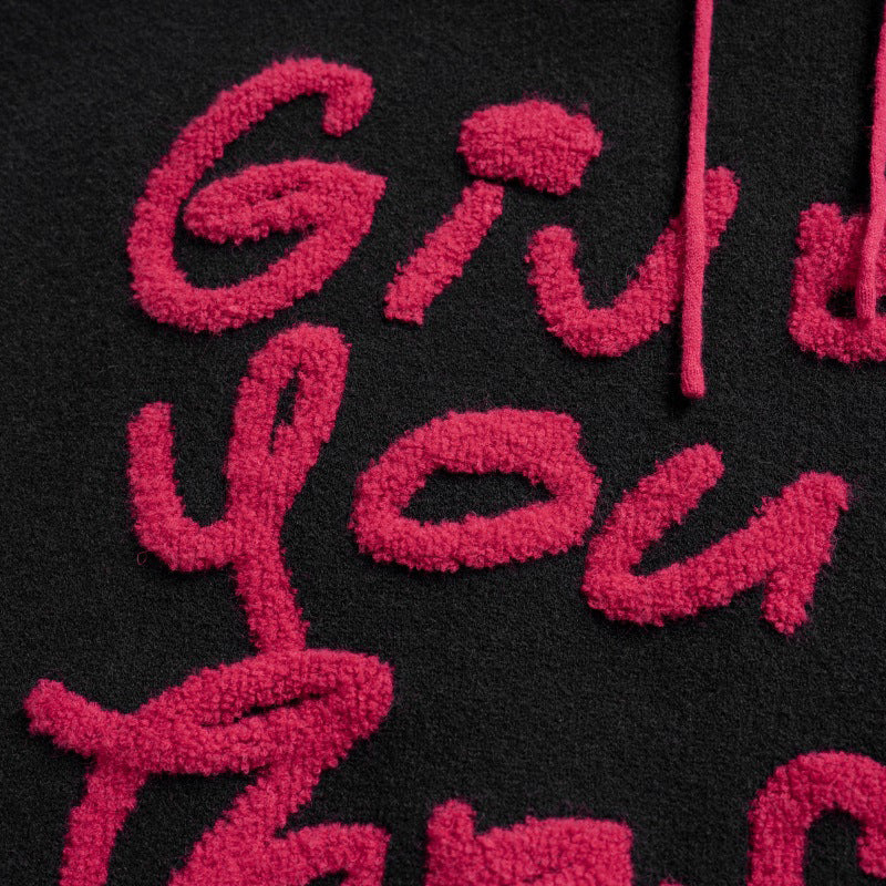 American Towel Embroidered Letter Crew Neck Sweater