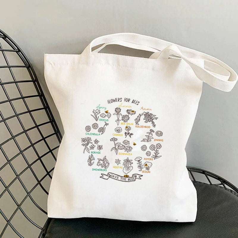 Printed Canvas Personalized One Shoulder Women's Fashionable Handbag