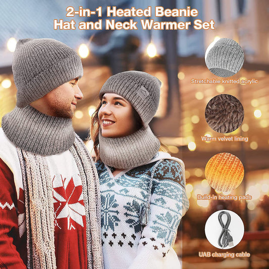 USB Electric Heating Keep Warm And Emit Heat Hat Outdoor Heating Scarf