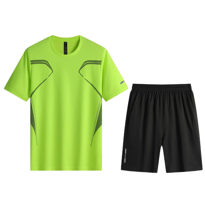 Fitness Training Apparel Ice Silk Summer Casual Set