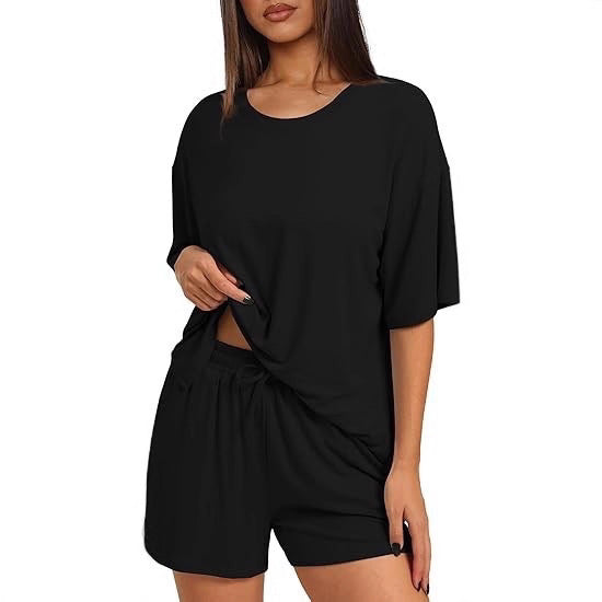 Simple Solid-Color Summer Commuter Loungewear Set