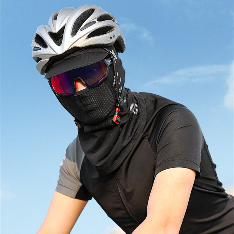 Cycling Mask Ice Silk Sunscreen Headgear Motorcycle Helmet