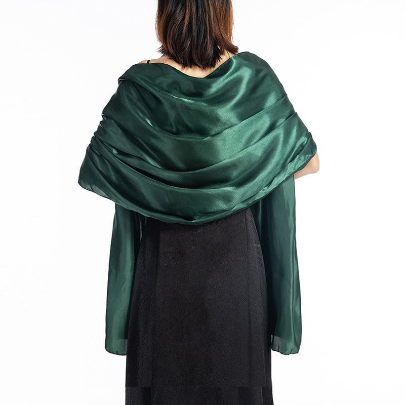 Evening Gown Shawl Wedding Cheongsam Satin Solid Color