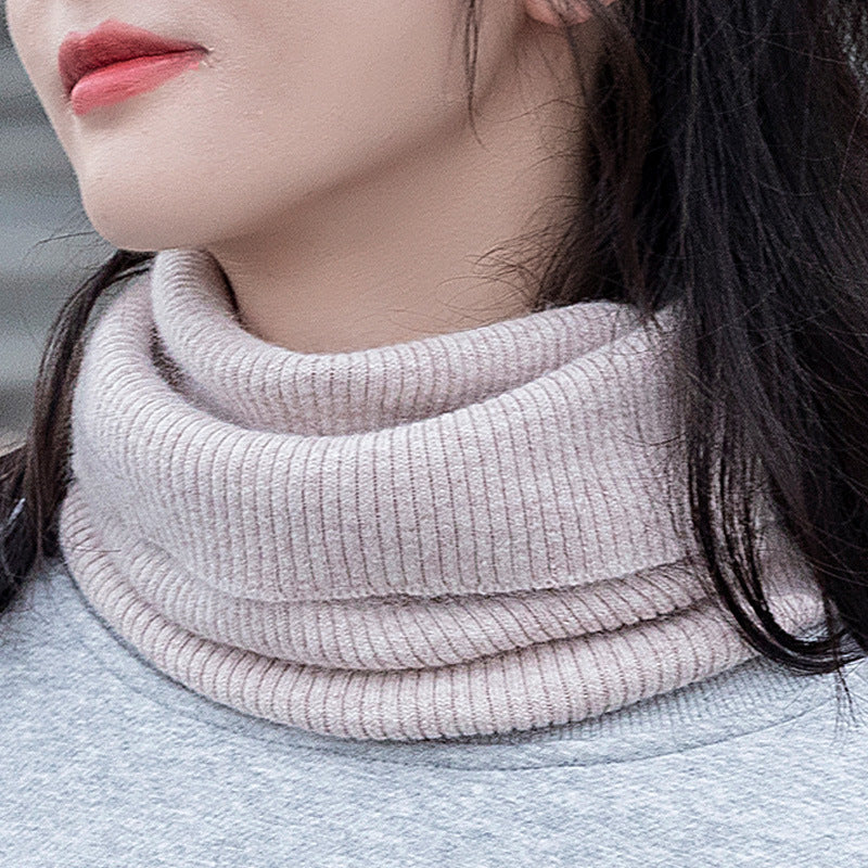 Wool Neck Warmer Knitted Scarf