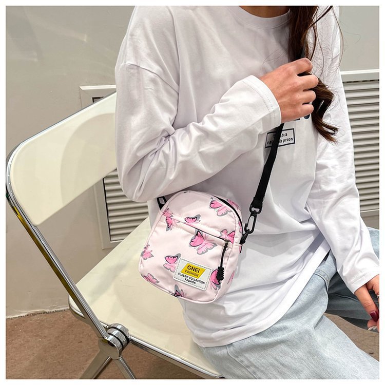Spring And Summer Women's Bag Fashion Printed Nylon Fabric Travel Out Shoulder Crossbody