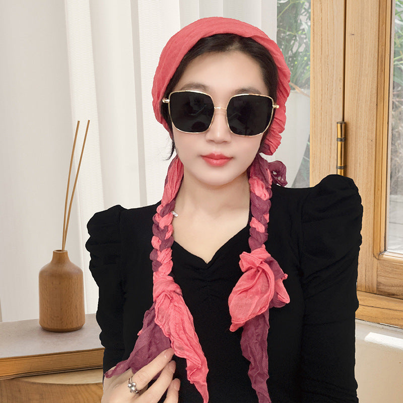 Hand-woven Hair Braid Scarf Girls Fashion Thin Scarf