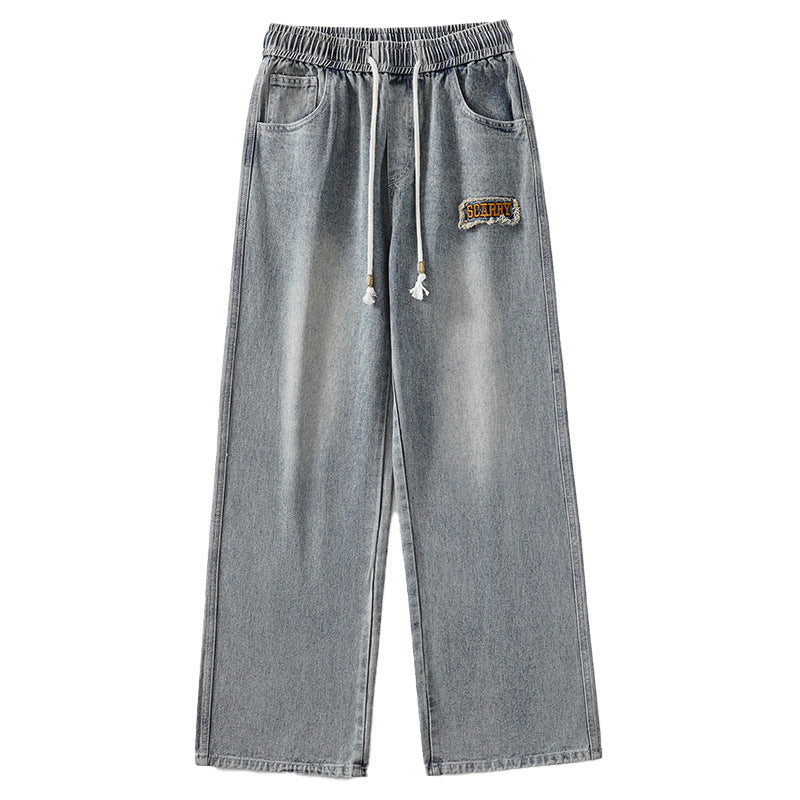 Modebrevbroderi Sorte Jeans til Kvinder