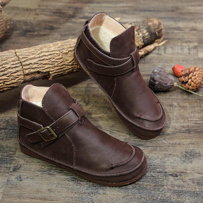 Literary Retro Martin Boots Women Leather