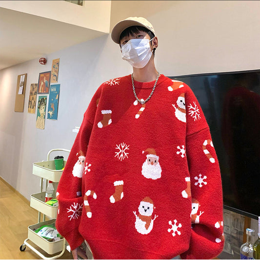 Santa Claus Sweater Men's Versatile Fashion