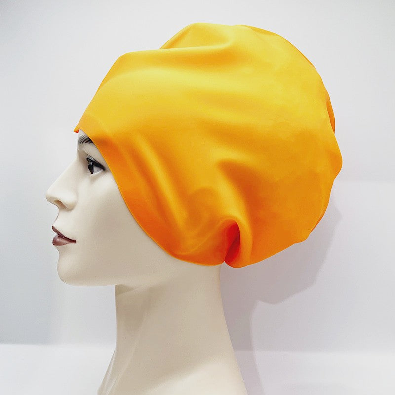 Waterproof Not Squeezing Head Extra Large Silicone Ear-protecting Swimming Cap