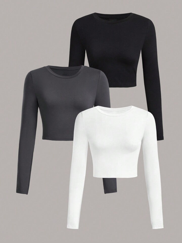 New Springsummer Long-sleeve Top Stylish And Slim-fit