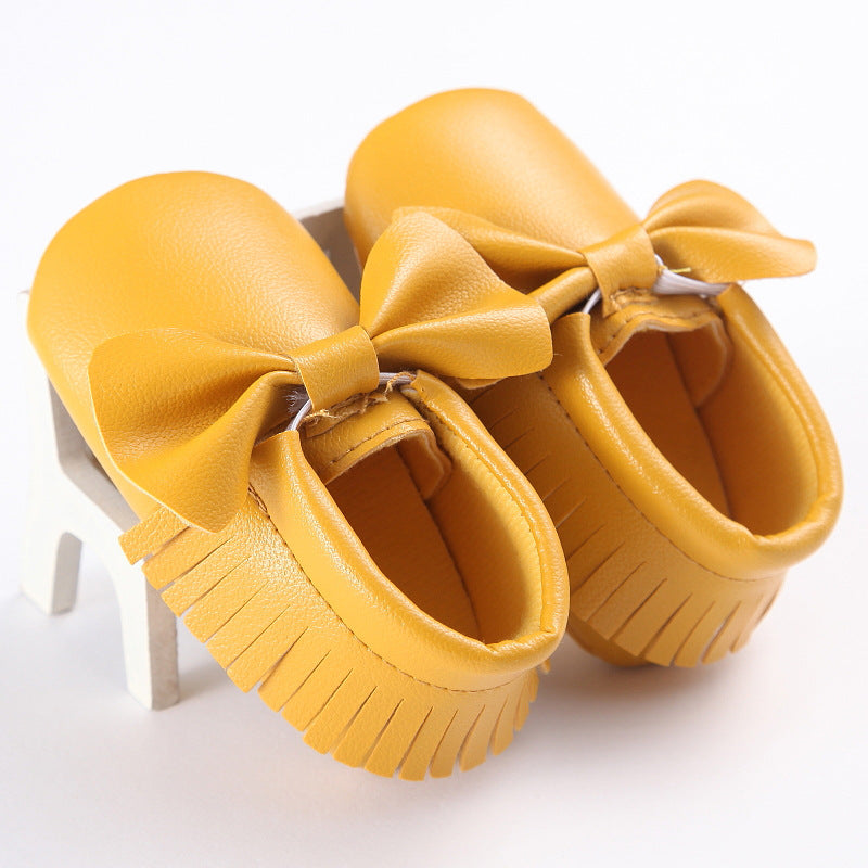 Spring And Autumn New 0-1 Years Old Boys And Girls Baby Shoes Tassel Pu Bottom Non-slip Casual Baby Shoes