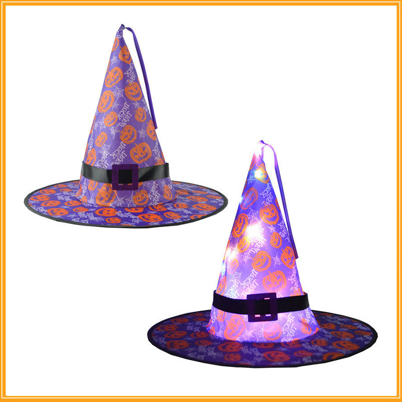 Christmas Female Creative Printing Witch Hat Pendant