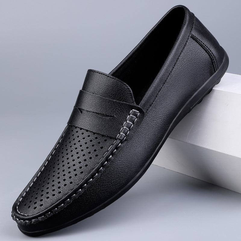 Men's Leather Shoes Microfiber Hollow-out Loafers