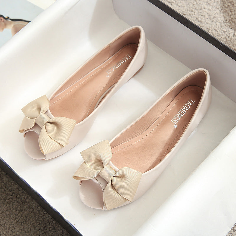 Flat Bowknot Large And Small Size Women's Shoes
