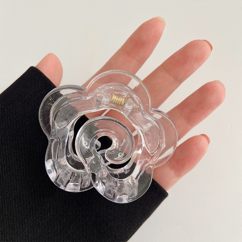 New Small Fragrant Wind Camellia Temperament Back Of The Head To Grab The Clip