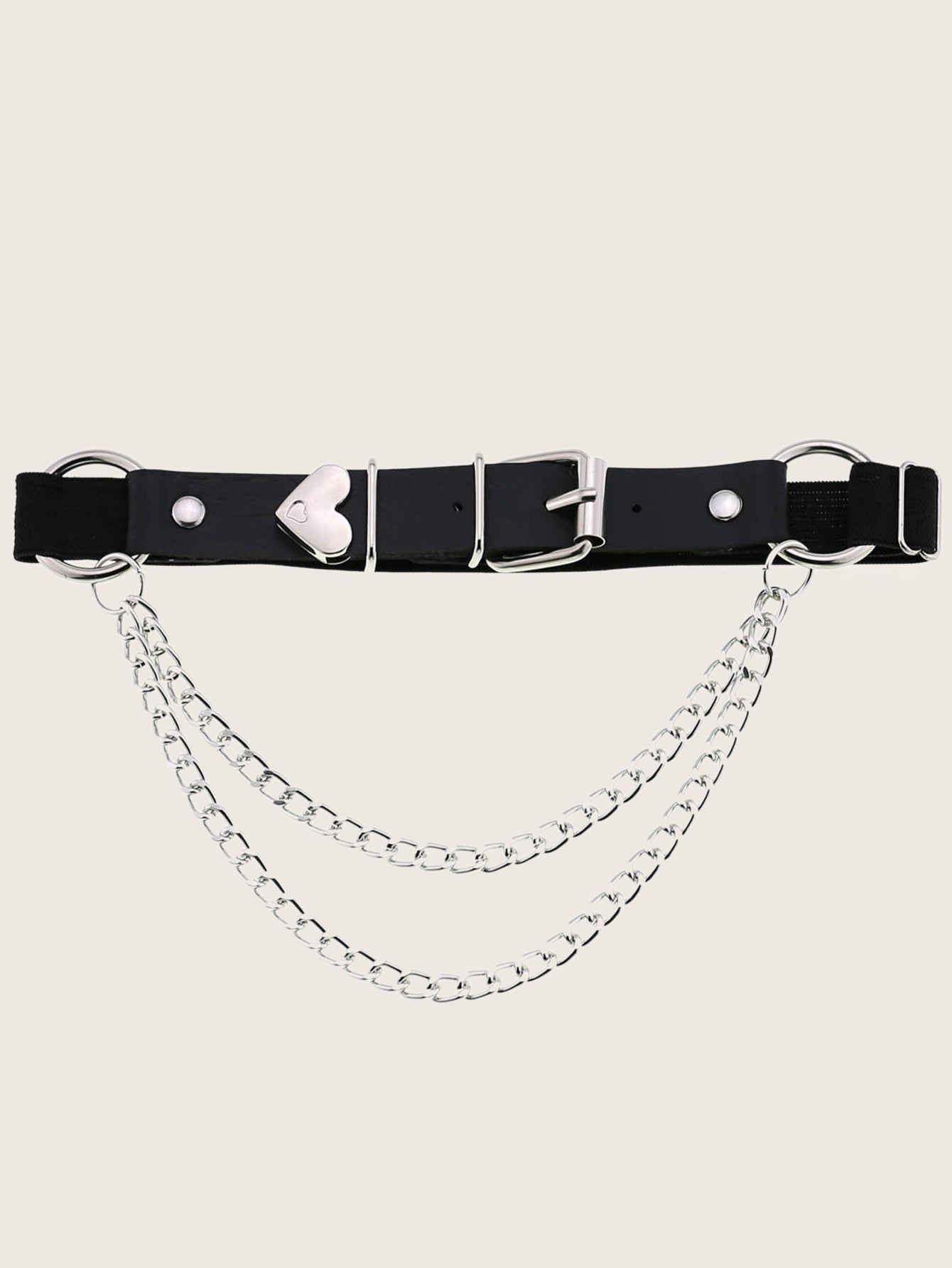Sex Heart Chain Elastic Leather Irregular Garter Belt