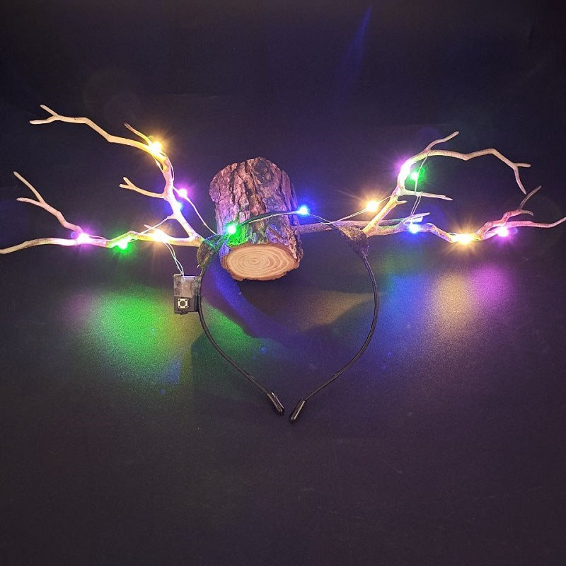 New Luminous Deer Horn Hair Band Christmas Headwear