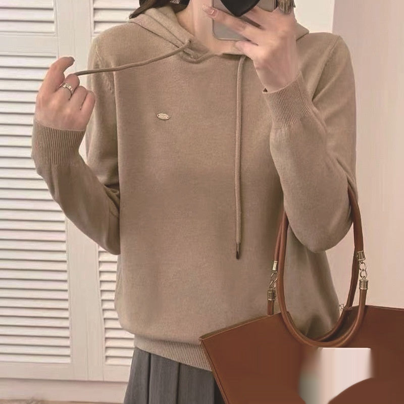Women's Casual And Versatile Pullover Wool Hoodie Jacket