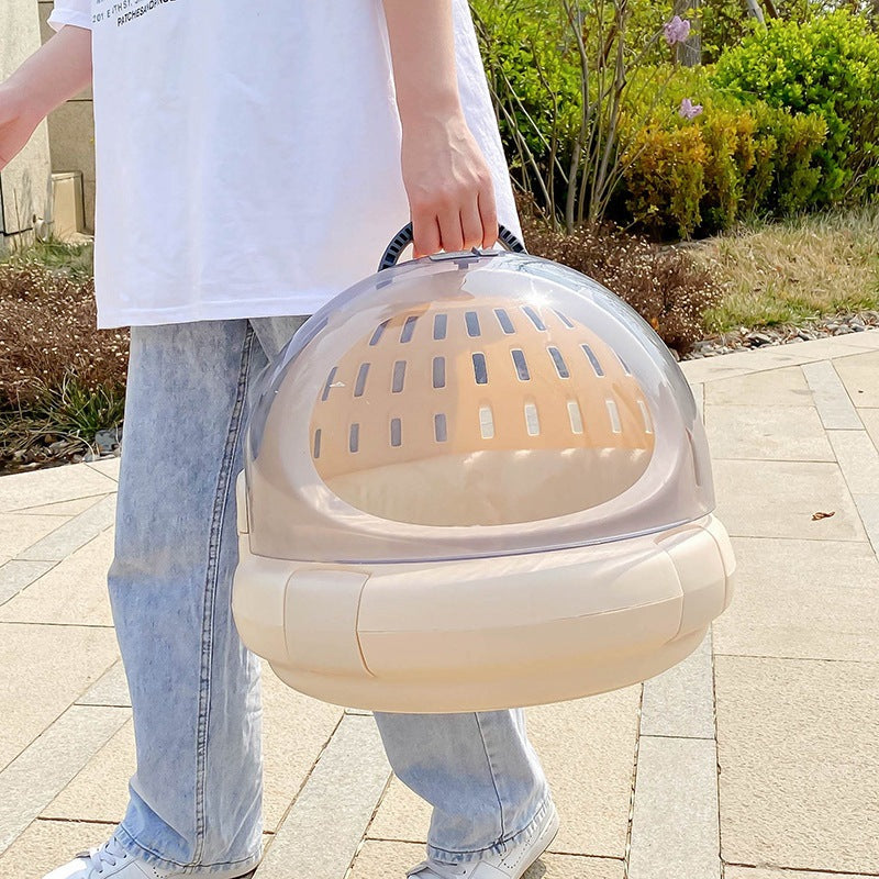 Cat Carrier Space Capsule With Panoramic View And Inner Cushion.