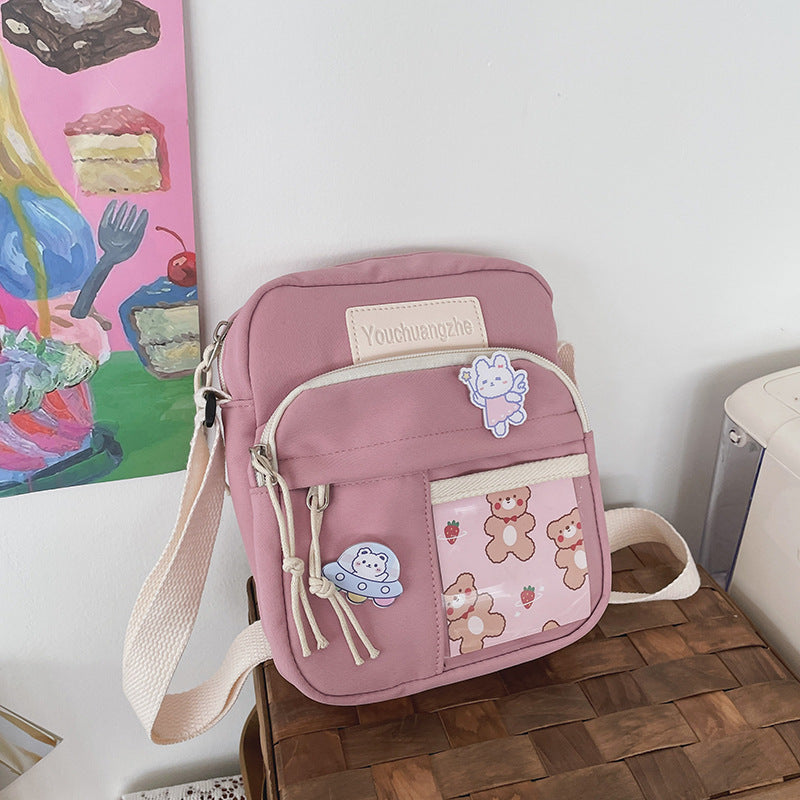 Cute Creative Transparent Student Cross-body Casual Simple Shoulder Bag