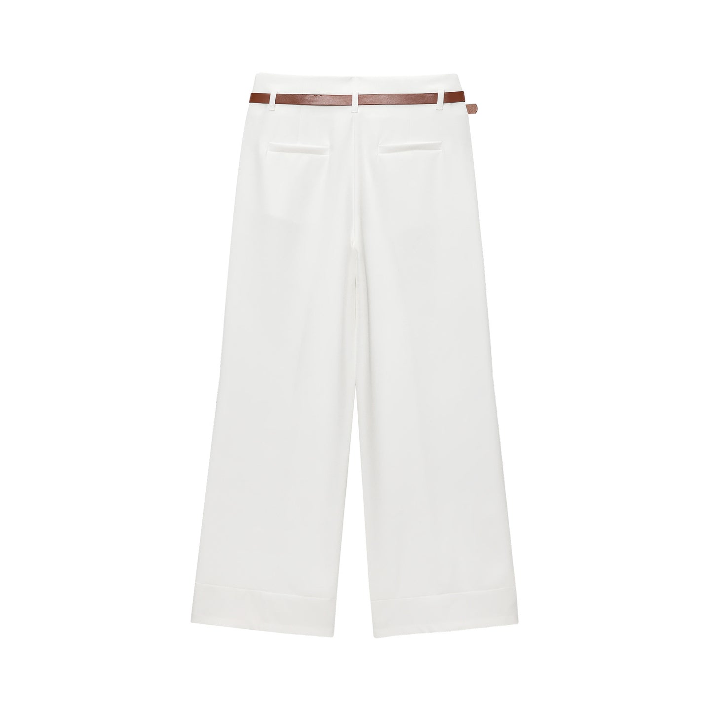Western Style With Belt Curling Trousers