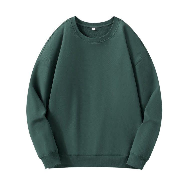 Rundhalset Sweater Kamgarnsjersey til mænd Med Droppede Skuldre Pullover