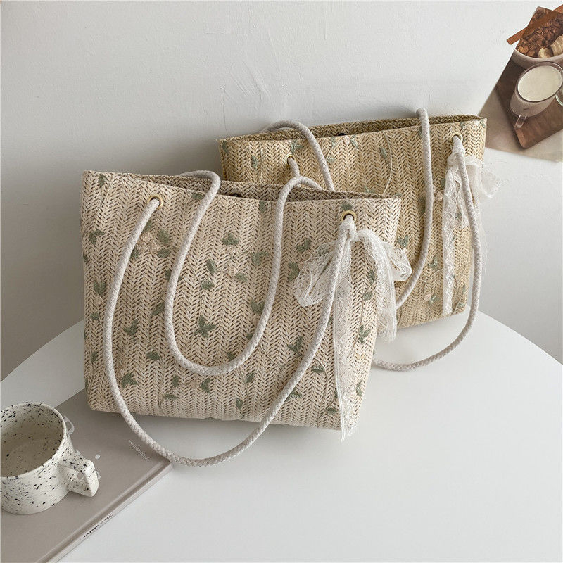 Women's Straw Woven Western Style One Shoulder Underarm Bag