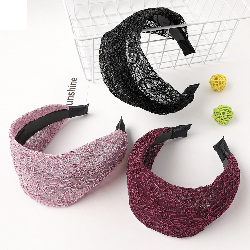 Lace Wide Brim Toothed Hair Hoop