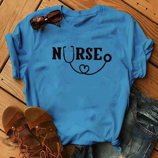 Women's Christmas Animal Flower Short Sleeve
