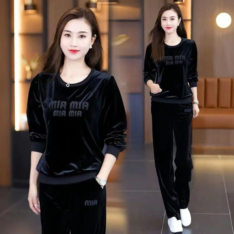 New Stylish Foreign-style Slim-fit High-end Running Two-piece Set