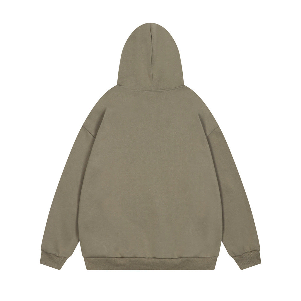 Dark High Street Shadow Printed Hoodie Loose Casual