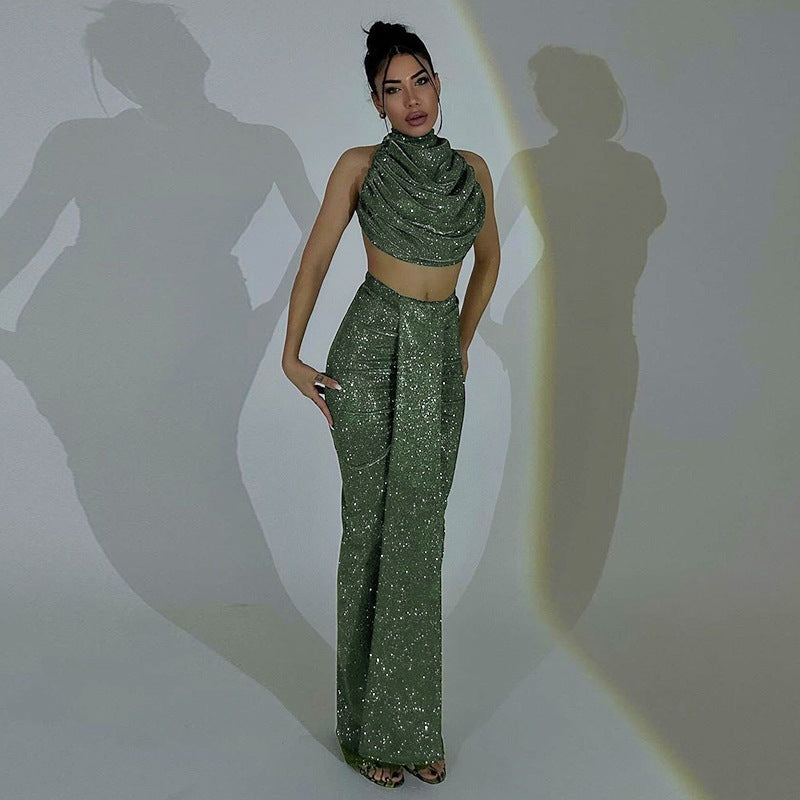 High-waist Sexy Bodycon Long Skirt Hot Girl Fashion Set