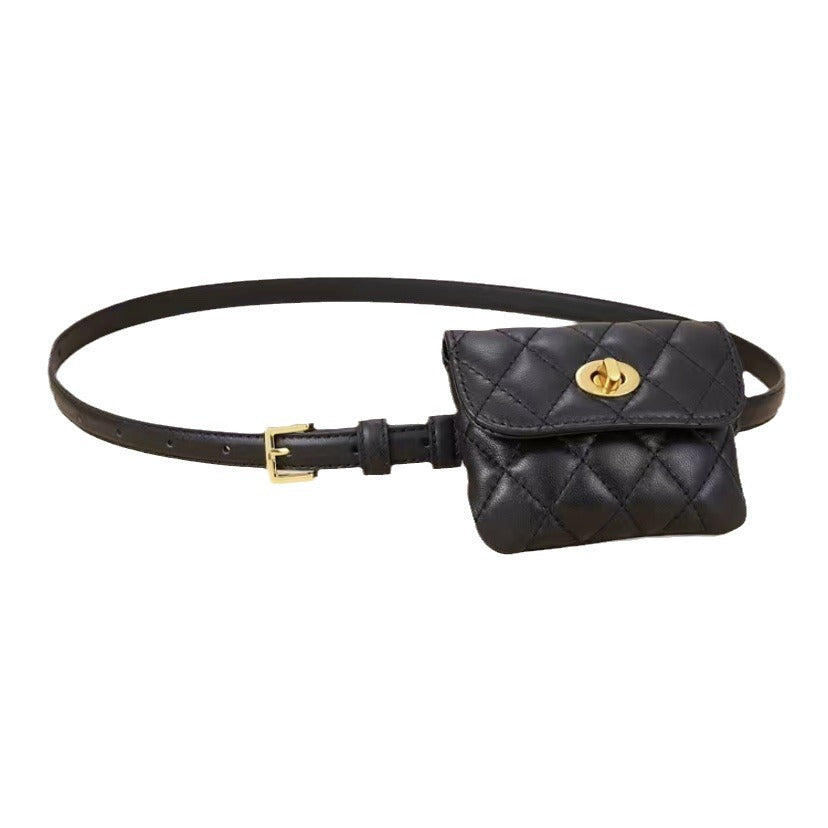 Fashionable High-grade New Rhombus Belt Waist Bag