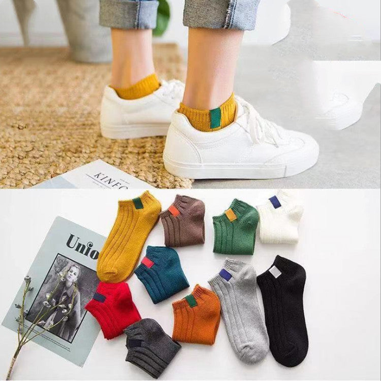 Summer Thin Shallow Mouth Boat Socks Ladies Cotton Socks