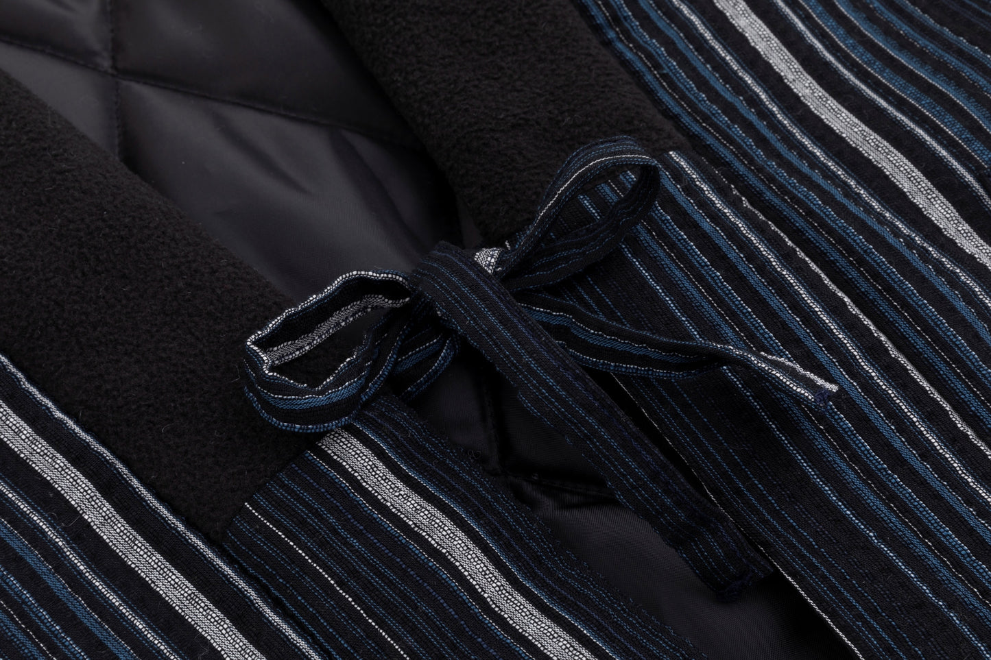 Men's Haori-Style Autumn Winter Quilted Jacket - Japanese Kimono Coat, Striped Loungewear, Indoor Wear. Lightweight Thermal Japanese Style Cotton Coat