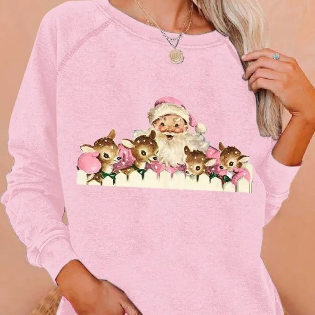 Dame Sports- og Fritidsrundhals Pullover Uden Hætte Langærmet Sweater