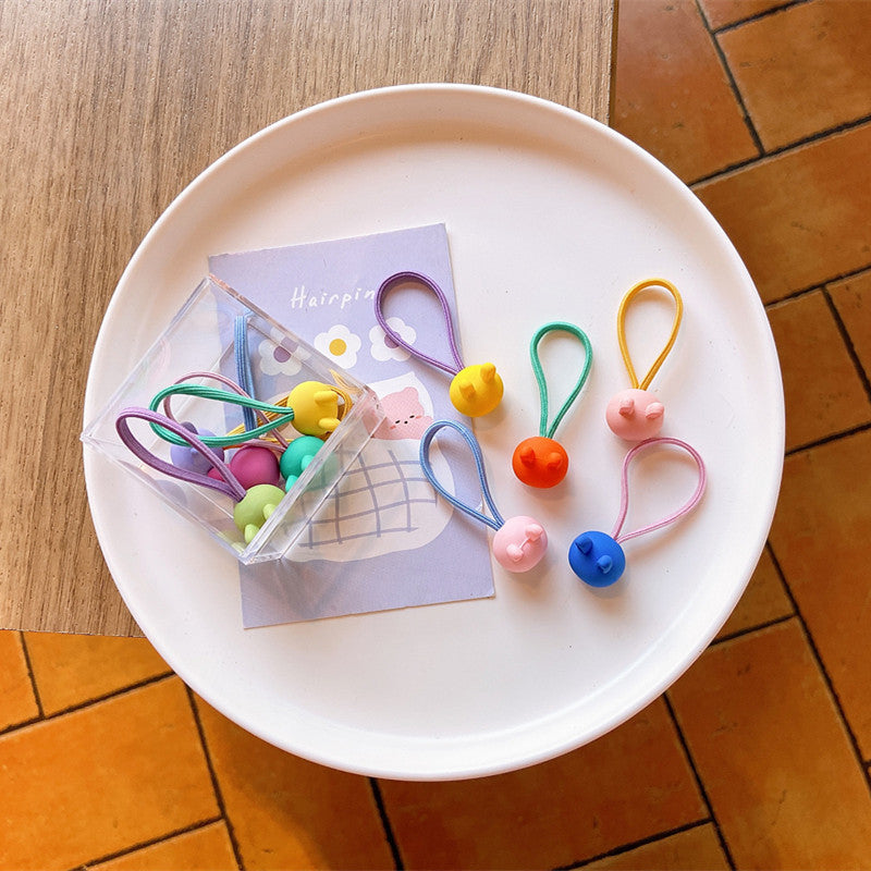Color Hair Ring Fluorescent Bright Color Hair Rope