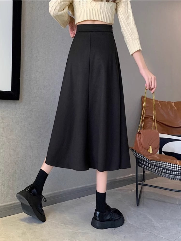 Women's High Waisted Figure Flattering Asymmetrical Skirt