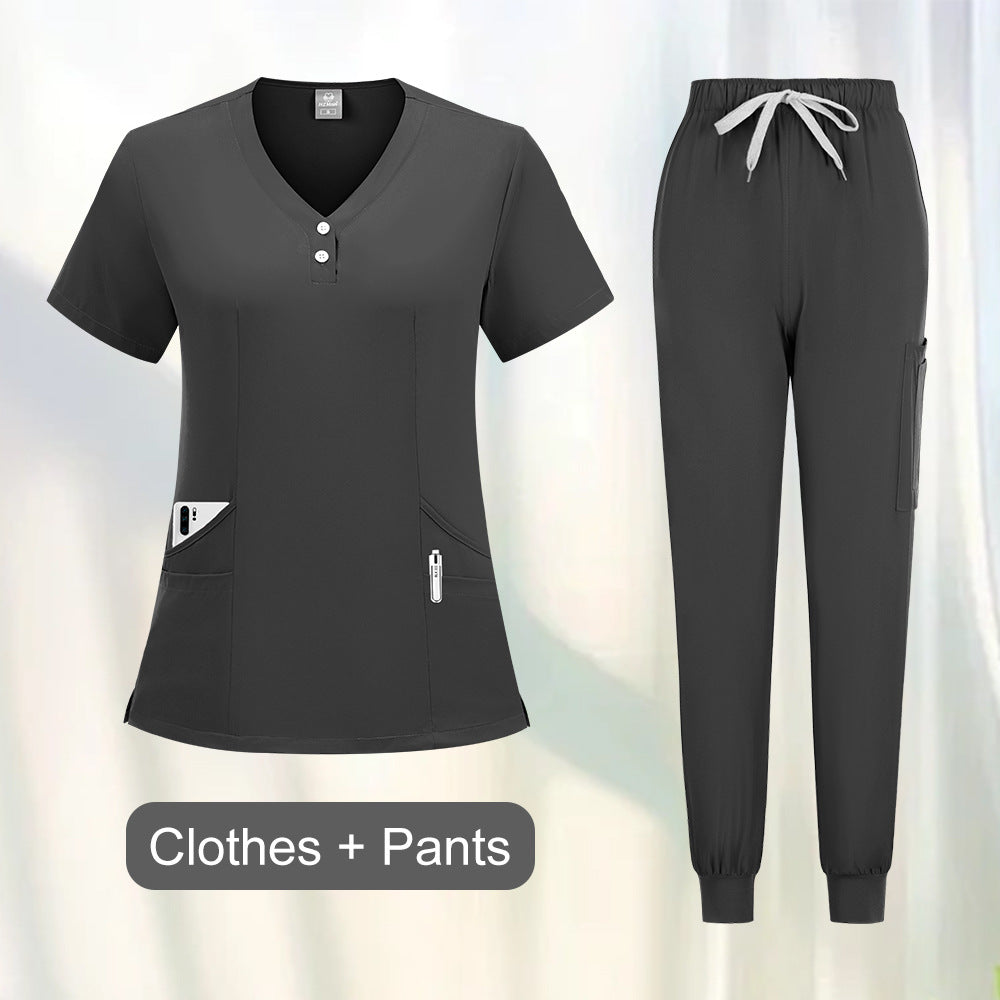 Work Uniform Scrub Top And Pants Nursing Set